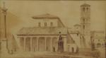 Grégoire Isidore FLACHERON  (1806-1873).Rome, Basilique Saint-Laurent-Hors-Les-Murs.Le Temple de la...