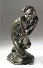 CARPEAUX Jean-Baptiste (1827-1875). 
« Le Pêcheur napolitain ». 
Sculpture bronze...