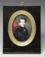 Paul GOMIEN (Villers-les-Nancy, 1799 - Paris, 1846)Portrait d'homme en costume...