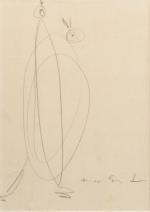 Max ERNST (Brülh, 1891 - Paris, 1976)Deux oiseaux.Crayon signé.20 x...
