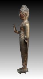 THAÏLANDE, Ayuthya - XVIIe/XVIIIe siècle.
STATUE de bouddha debout en bronze...