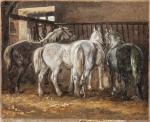 Théodore Géricault (Rouen, 1791 - Paris, 1824) :
Quatre chevaux à...