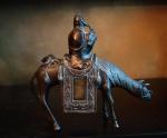 CHINE. LAO-TSEU sur son âne en bronze.Haut. 15 cm. Bibliographie...