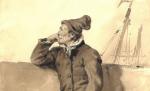 Émile Jean Horace VERNET (Paris 1789 - 1863)Marin mirant l'horizon.Lavis...