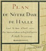 [Guerre de Succession d'Autriche - Belgique] Notre-Dame-de-Halle, plan de 1747"...