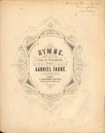 Gabriel FAURÉ (1845-1924), 5 piècesRéunion de 5 partitions musicales imprimées...