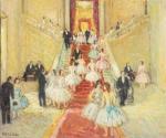 Marcel COSSON (Bordeaux, 1878 - Paris, 1956)L'escalier de l'OpéraHuile sur...