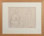 Paul BRET (1902-1956)
Modèle posant nue pour une artiste

Dessin signé en...