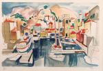 Jacques DESPIERRE (1912-1995)
Le port de plaisance

Lithographie couleurs, signée en bas...