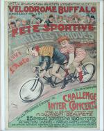 D'après L. DAMARÉ
"Vélodrome Buffalo, fête sportives des artistes lyriques", 1908...