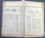 JAPON - Époque MEIJI (1868-1912) CINQ ALBUMS illustrant des décors...