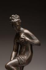 Vénus au bain en bronze, d'après Giambologna, fonte italienne vers...