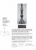 Alberto GIACOMETTI (Borgonovo, 1901 - Coire, 1966)Lampe modèle "flambeau", petit...