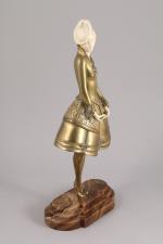 Paul PHILIPPE (1870-1930)"Sainte ingénue", 1933Bronze chryséléphantin.Signé sur sa terrasse de...