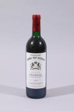 PAUILLAC, Château Grand-Puy Ducasse/Cru Classé, 1988, 10 bouteilles, LB, taches.