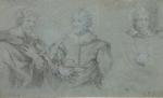 d'après Antoine VAN DYCK (1599-1641)
Portrait de K.Digly, P. Stevens et...