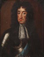 d'après l'École ANCIENNE
Portrait présumé de Charles II Stuart

Panneau. 

Haut. 42,...