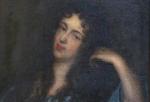 Suiveur de Peter LELY (1618-1680).Portrait de femme accoudée.Toile.Haut. 75, Larg....