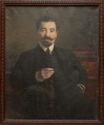 Basile LEMEUNIER (1852-1922)Portrait d'homme. Toile. Signé et dédicacé en bas...