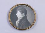Étienne BOUCHARDY (1797-1850)Portrait du physicien Augustin Fresnel (1788-1827). Physionotrace, encadré...