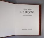 FINI, Léonor. Les leçonsBruxelles, Editions du Tamanoir, 19762 volumes in-plano,...
