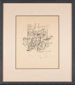 Fernand LÉGER (Français, 1881-1955)Le marchand de vélos, 1946Carton imprimé pour...