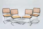 Marcel BREUER (Hongrois, 1902-1981) & THONETSuite de quatre chaises modèle...