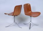 Poul KJAERHOLM (Danois, 1929-1980)
Suite de quatre chaises PK9, 1960-1969

Assises et...