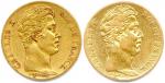 CHARLES X 1824-1830 Ensemble de deux monnaies en or (12,75...