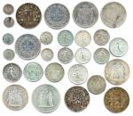 LOT de monnaies françaises du XIXe : 5 Francs Charles...