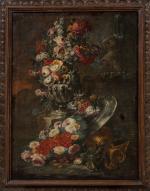 NICOLA CASISSA (? - Naples, 1731) Bouquet de fleurs et...