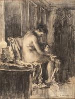 LÉON AUGUSTIN LHERMITTE (Mont-Saint-Père, 1844 - Paris, 1925)Sortie de bain,...