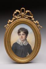 JEAN-BAPTISTE ISABEY (Nancy, 1767 - Paris, 1855) 
Portrait de jeune...