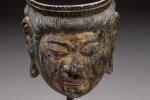 JAPON. FIN de l'ÉPOQUE HEIAN (784-1192) Masque de Gyodo en...