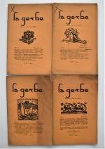 [Littérature, Poésie]LA GERBE, REVUE MENSUELLE NANTAISE, 1918-1921 Rare réunion de...