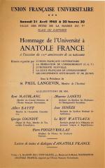 ANATOLE FRANCE (1844-1924), ECRIVAIN, PRIX NOBEL DE LITTERATURE EN 1921...
