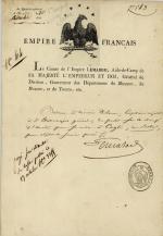 [Empire]3 piècesL.S., Florence, 31 août 1809, Elisa BONAPARTE (1777-1820), adressée...
