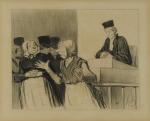 D'APRÈS HONORÉ DAUMIER (1808-1879) 
"Les gens de justice"

Cinq estampes.

Format moyen...