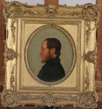 ÉCOLE FRANÇAISE DU XIXeENTOURAGE D'HYPPOLITHE FLANDRIN (1809-1864)Portrait d'homme en buste...