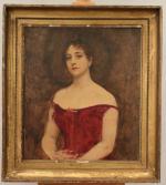 ATTRIBUÉ À PAUL BAUDRY (1828-1896)Portrait présumé de Jeanne Victorine Alice...