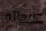 H. ROYET, XIXe-XXeSortie de messe des mariésToile signée en bas...