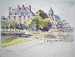 ÉTIENNE GAUDET (1891-1963)
Lesplanade du château à Blois

Aquarelle, signée en bas...