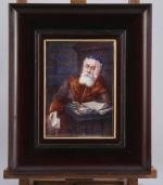 BERTHE FAUCONNIER (née en 1882-?)
Portrait d'un philosophe

Miniature sur ivoire.

Haut. 21,5,...