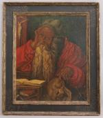 DANS LE GOÛT D'ALBRECHT DÜRER (1471-1528)Portrait de saint JérômeToile. Haut....