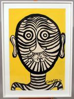 attribué à Alexander Calder (Américain, 1898-1976)Homme zèbre, 1970Gouache signée et...
