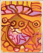 Charles Lapicque (Français, 1898-1988)Lion de Carthage, 1962Huile sur papier marouflé...