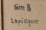 Charles Lapicque (Français, 1898-1988)"Force huit", 1971Toile signée, titrée et datée...