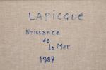Charles Lapicque (Français, 1898-1988)"Naissance de la mer", 1987Toile signée, titrée...
