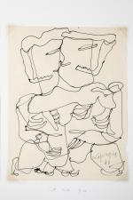 Charles Lapicque (Français, 1898-1988)Le Baiser, 1948Deux encres sur papier signées...