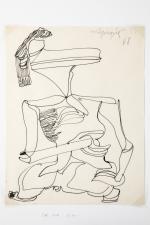 Charles Lapicque (Français, 1898-1988)Deux figures III, 1948Deux encres sur papier...
